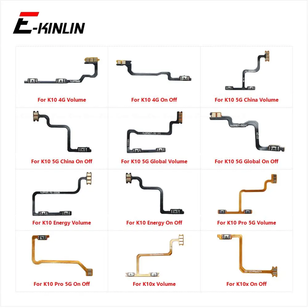 Power ON OFF Mute Switch Control Key Volume Button Flex Cable For OPPO K10x K10 Pro Energy Global 4G 5G Replacement Parts