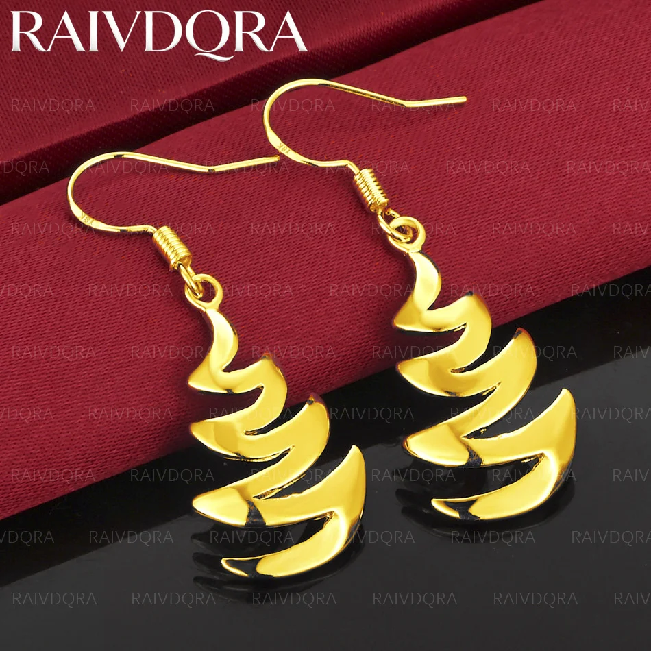 18K Gold Plated Earrings Irregular Curve Drop Earrings For Women Jewelry Fashion Party and Daily Wear