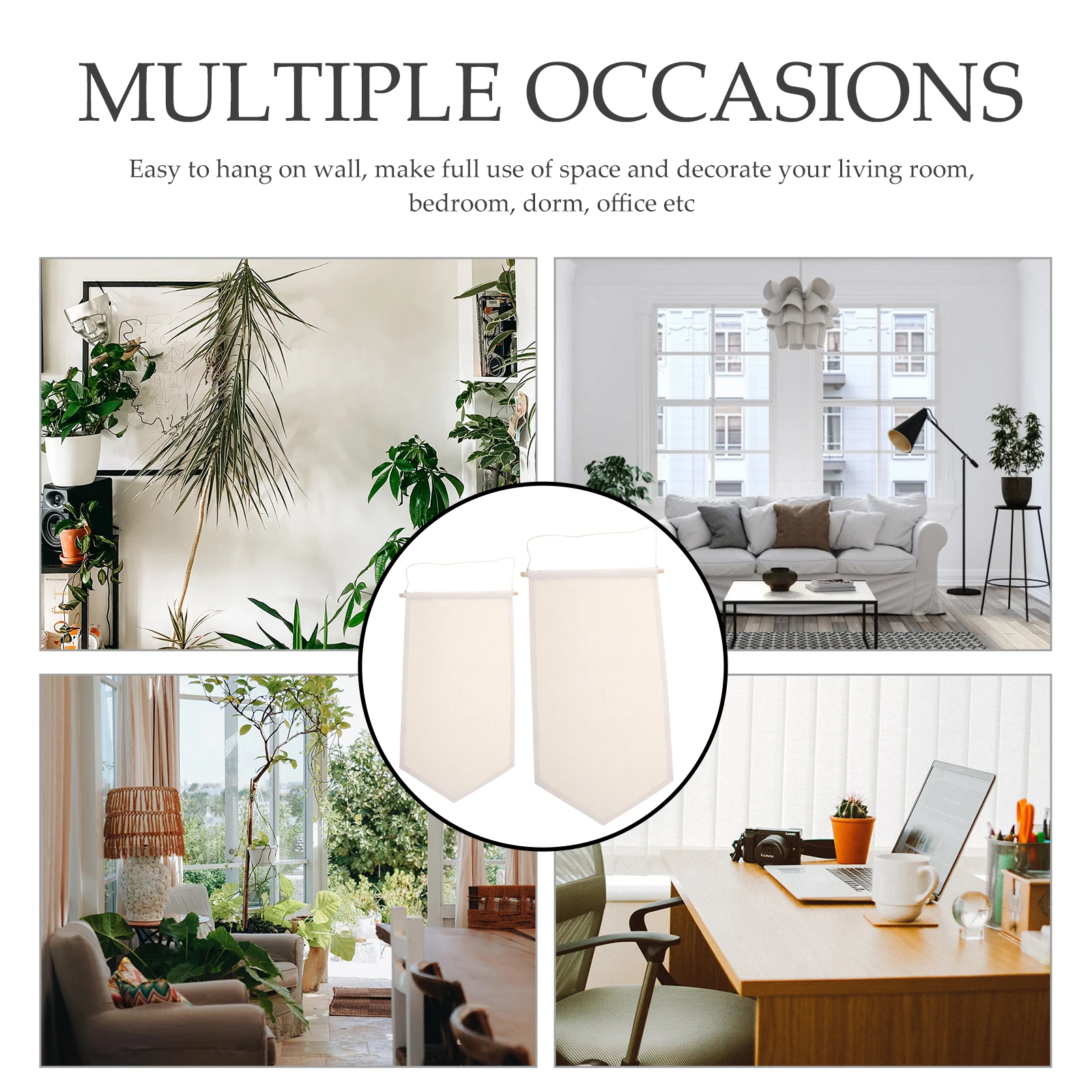 

2Pcs Enamel Pin Wall Display Banner Polyester Cotton Brooch Holder Display Banners Creative Hanging Decoration for Home Store