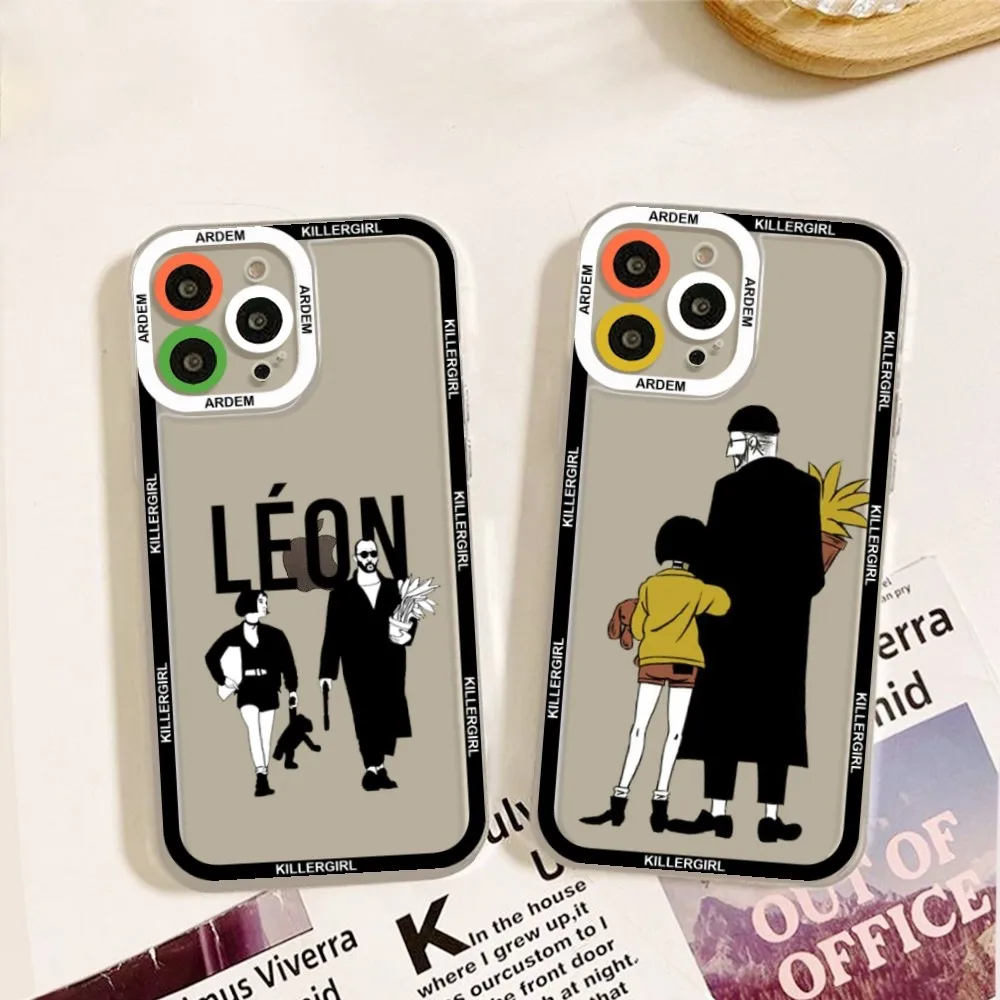 Killer Leon And Mathilda Professional Uncle Girl Phone Case For IPhone 11 12 13 Mini Pro Max 14 Pro Max Case Shell Funda Cover