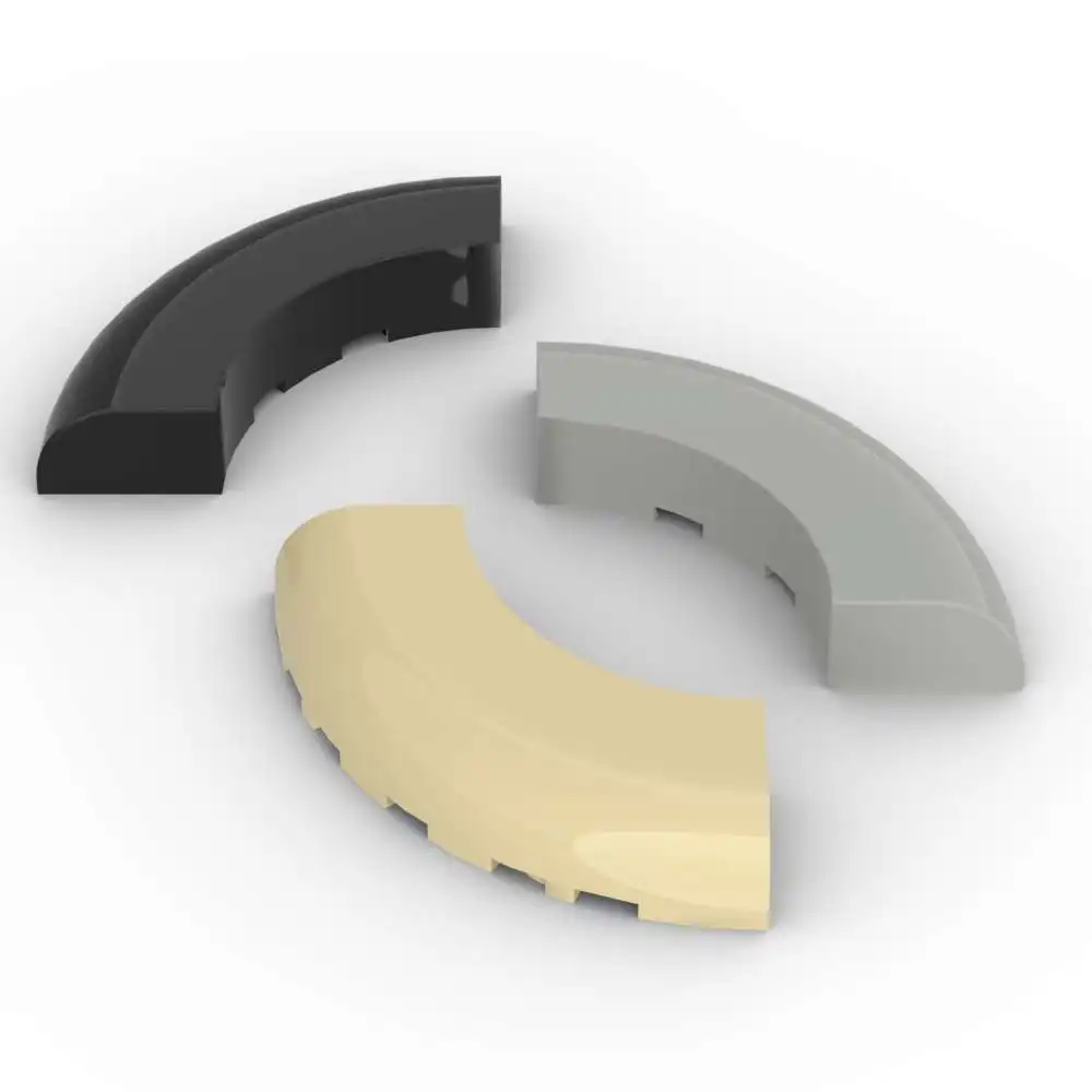 MOC 1PCS 24599 Without Studs Stacking Replaceable Brick Round Corner 5x5x1 Building Block Creative Toy Adults Boys Holiday Gifts