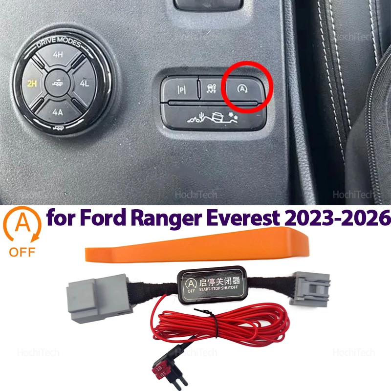 For Ford Ranger Everest 2023-2026 Auto Stop Start Engine System Device Button Control Sensor Plug Stop Cancel Memory Mode Cable
