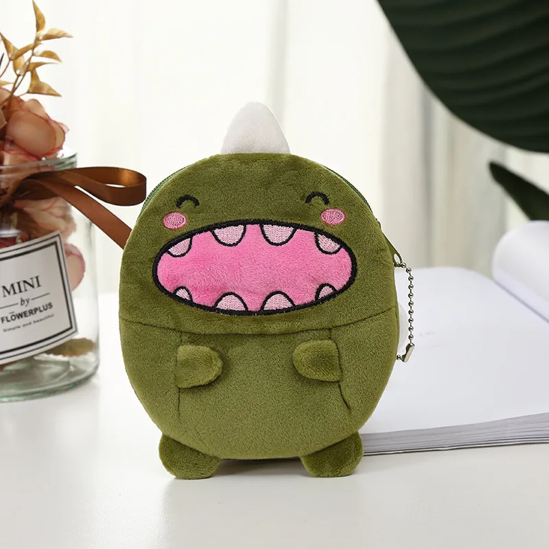 Cartoon Children Cute Animal Coin Purse Backpack Pendant Cartoon Small Dinosaur Avocado Coin Purse Plush Small Money Bag