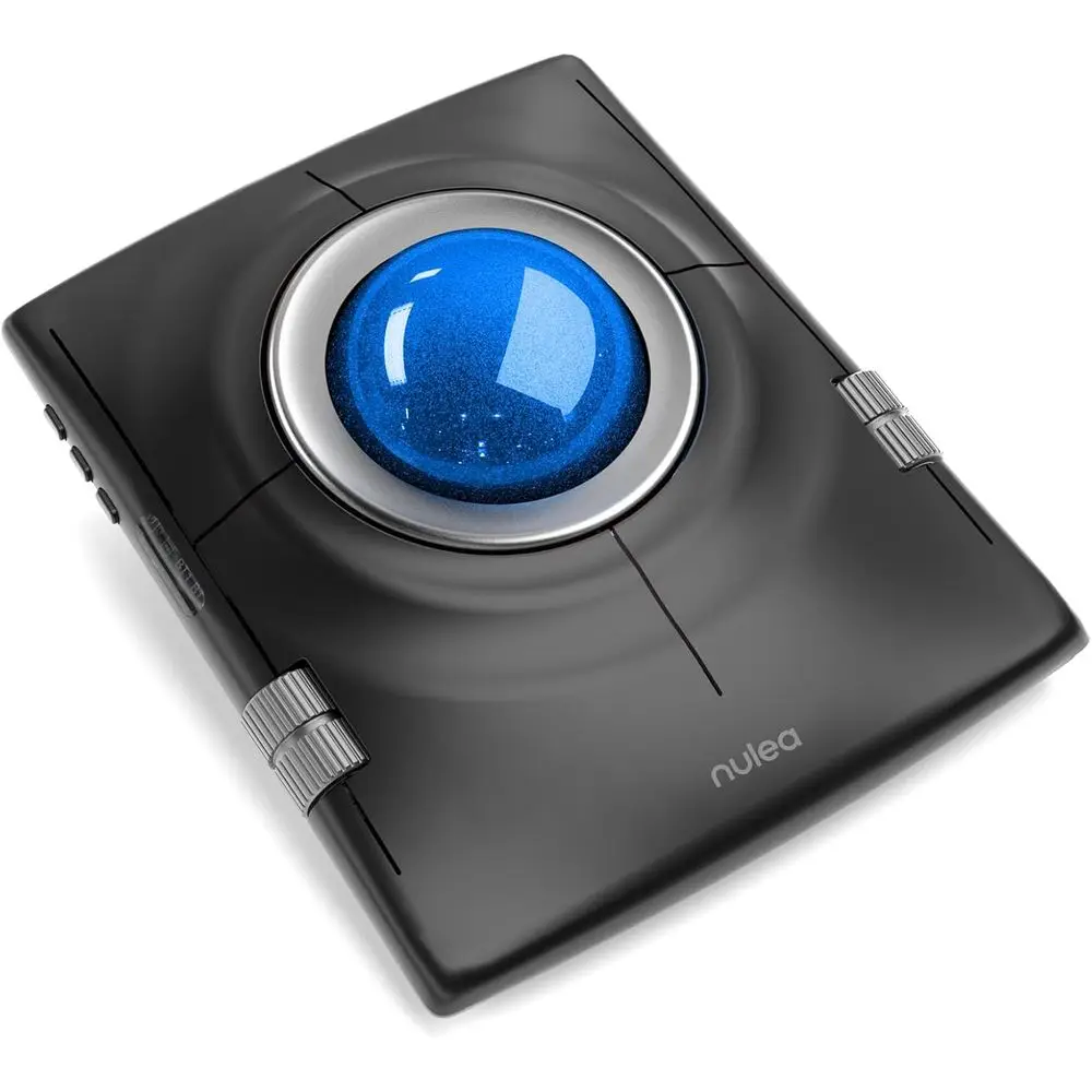 Ergonomic 55mm Trackball Mouse, Adjustable DPI, Rechargeable, Multi-Device Connectivity, Suitable for Left or Right Hand Use