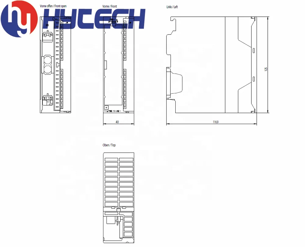 PLC Controller SIMATIC S7-300 PLC Analog output SM332 Module AO 4*12 BIT 6ES7332-5HD01-0AB0