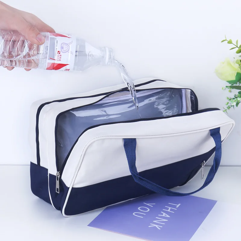 Oxford borsa cosmetica da viaggio di grande capacità separazione bagnata a secco custodia per trucco portatile da donna borsa impermeabile per