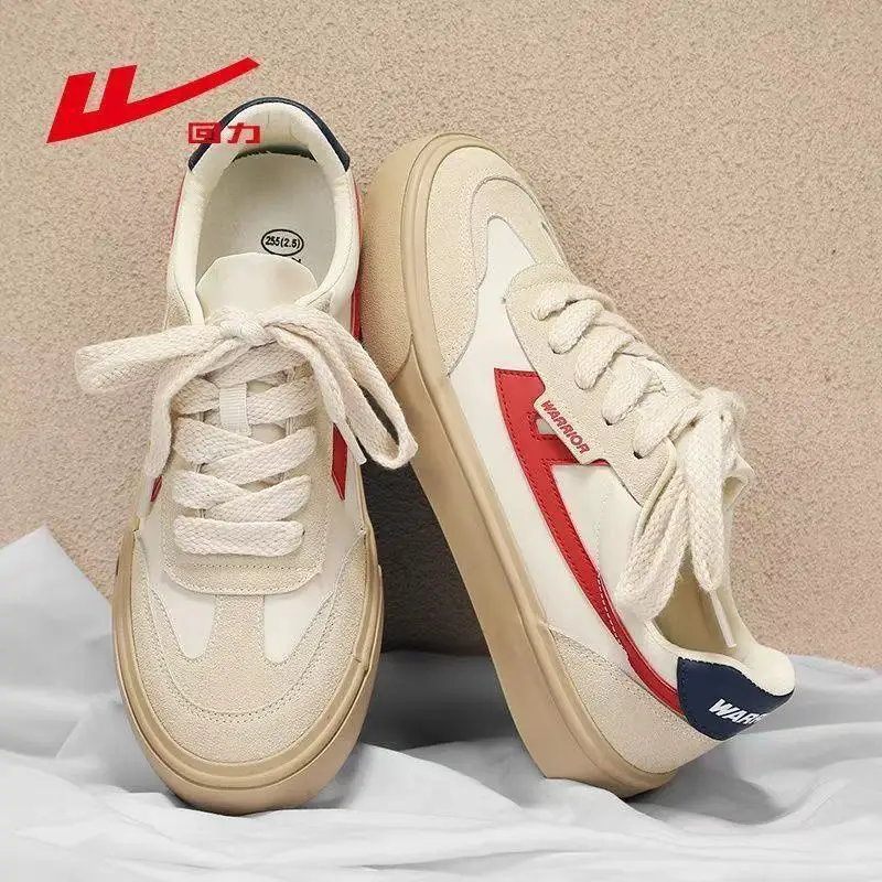 

Женские летние универсальные ретро-кроссовки Warrior Cloudace Thi Bot Bread, белые, повседневные, из канваса, оригинальный дизайн