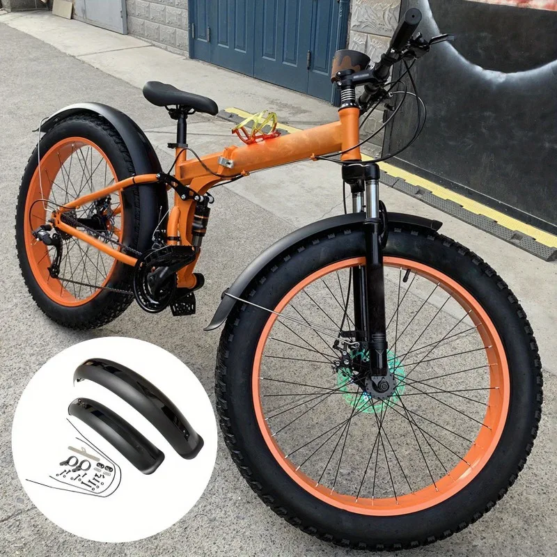 1 Set 20 Inch Snow Bike Mudguard Front Rear Set Components for Mountain Bike Traveling Outdoor