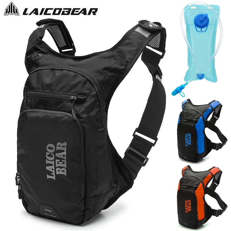 Motorcycle Hydration Backpack Man Women Lightweight Motorbike Waterproof Backpack With 2L Water Bladder For Hiking Running Bike