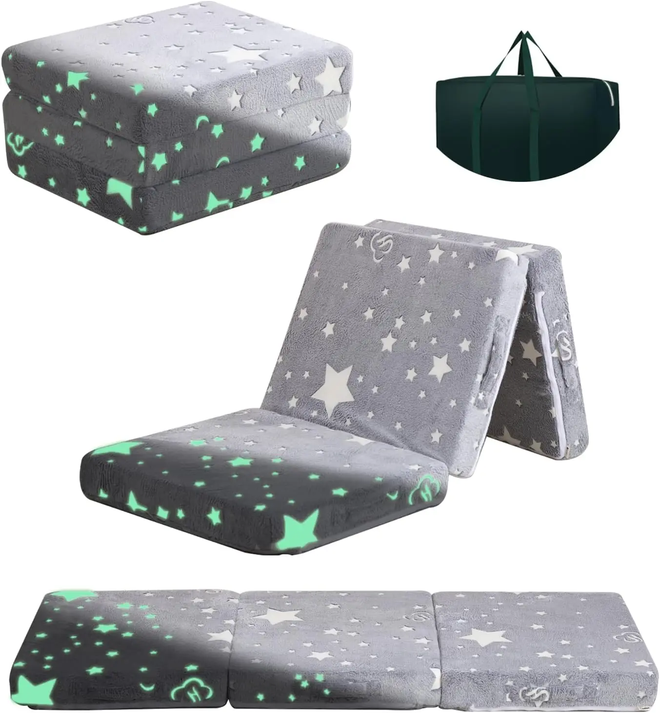 

Foldable Floor Mattress For Kids,Folding Toddler Floor Nap Mat For Sleeping Daycare,Trifold Foam Mattress Floor Bed,Child