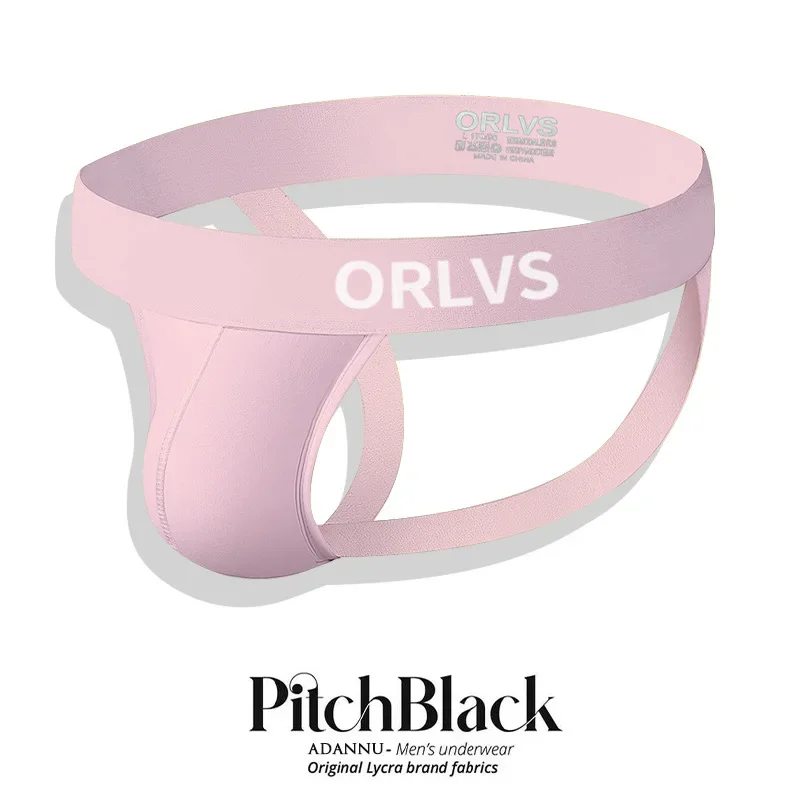 ORLVS Brand Quick Dry Sexy Underwear Men Thong Jockstrap Men Lingerie G String Men Breathable Penis Suspensor Genital Underwear