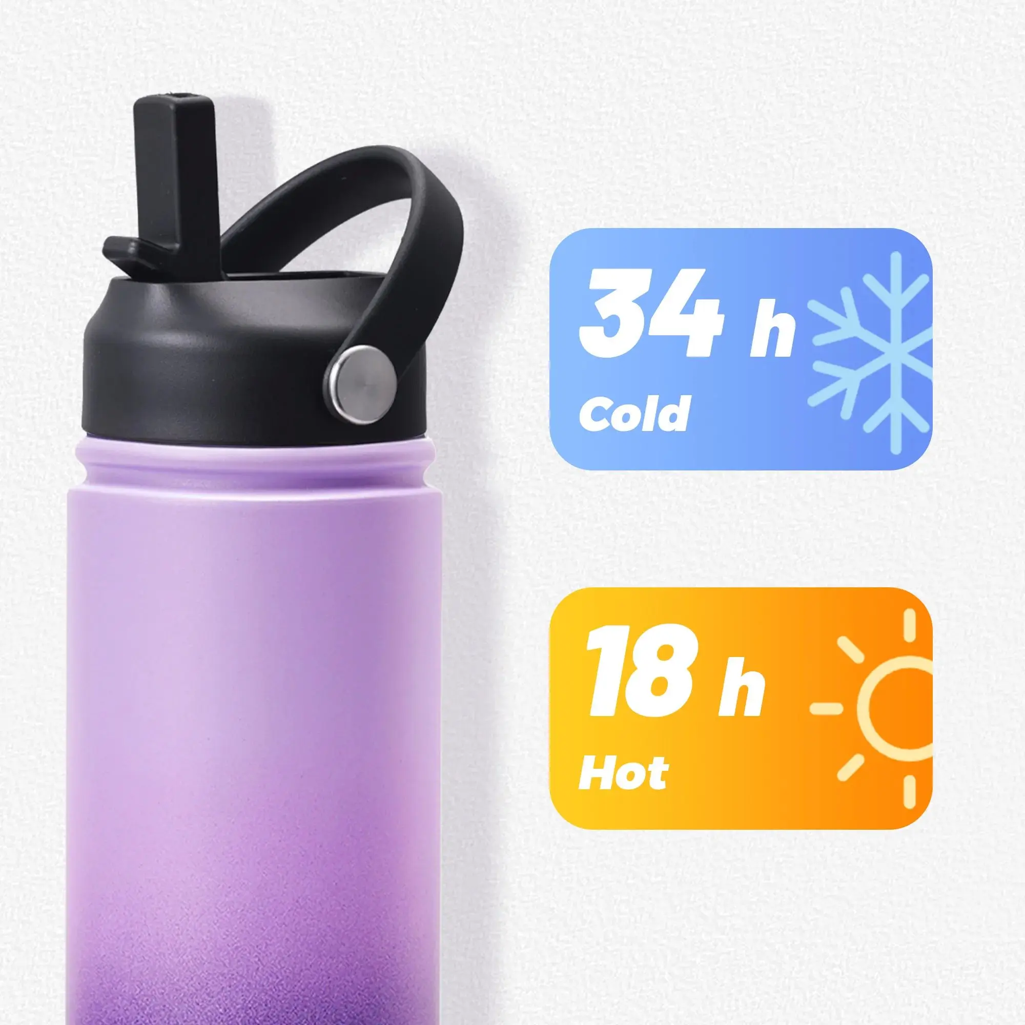 

CIVAGO 32oz Insulated Stainl Steel Water Bottle Keep Hot And Cold Beverages for Hiking Cam And Outdoor Activities