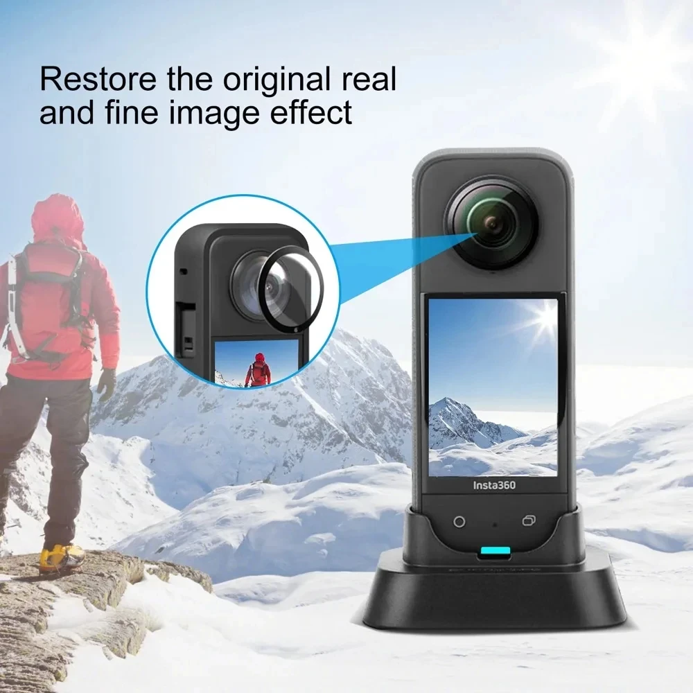 Custodia per Insta360 X3 fotocamera tappo obiettivo protezione caricabatterie accessori Custodia per Insta360 X3 fotocamera tappo obiettivo protezione caricabatterie accessori