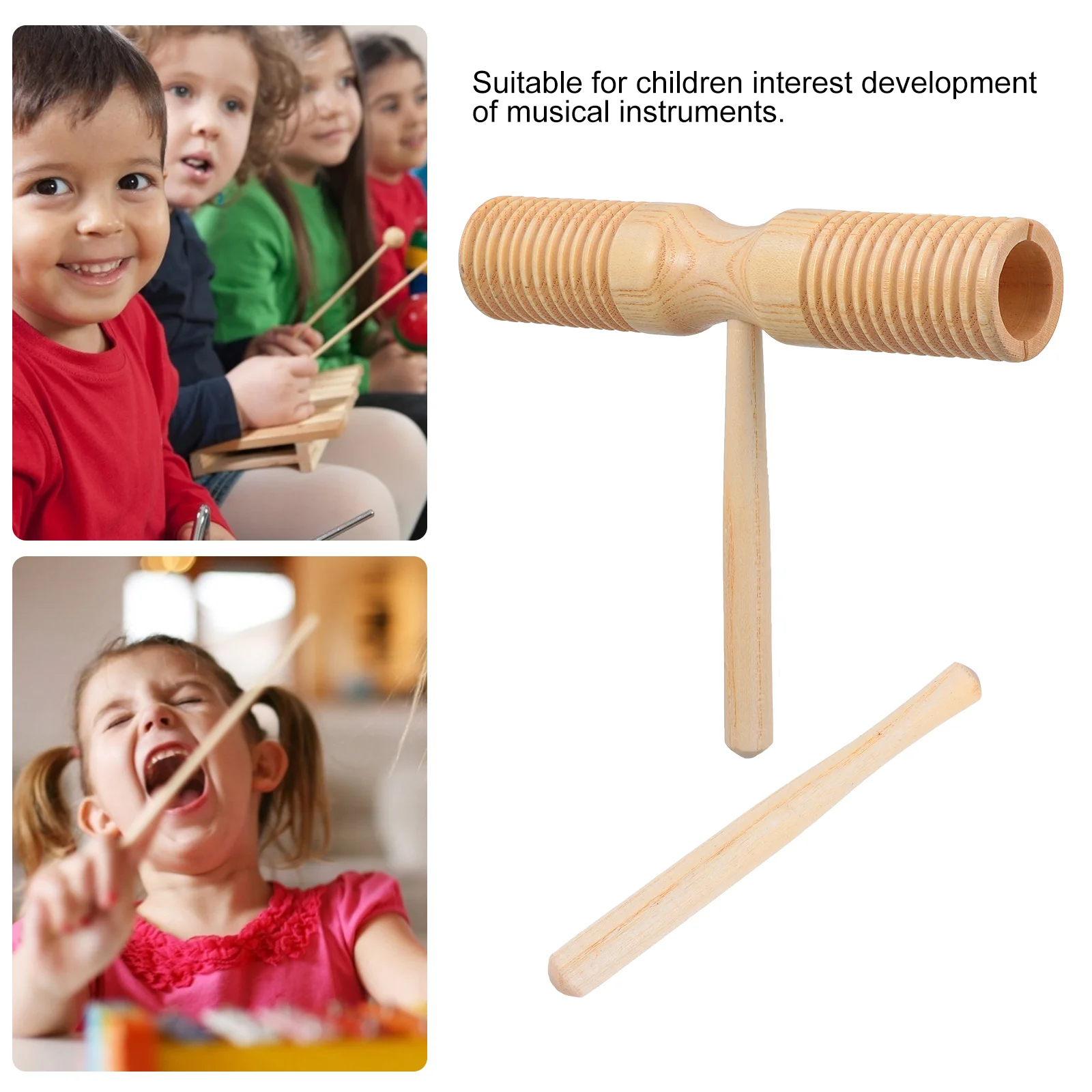 Instrumento musical auxiliares de ensino precoce brinquedo de madeira crianças brinquedos de percussão educacional jardim de infância criança infantil