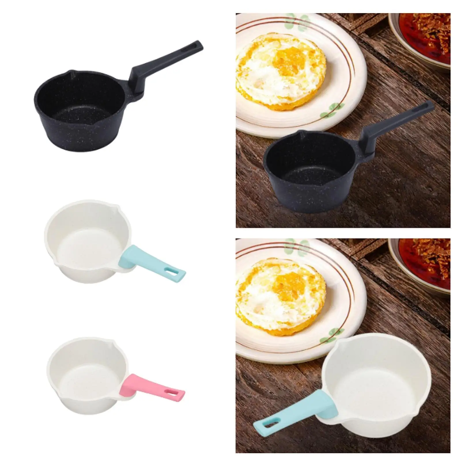 

Butter Warmer Pot Easy to Clean Multipurpose Mini Oil Warmer Pot Mini Saucepan for Drizzling Pouring Restaurant Frying Home