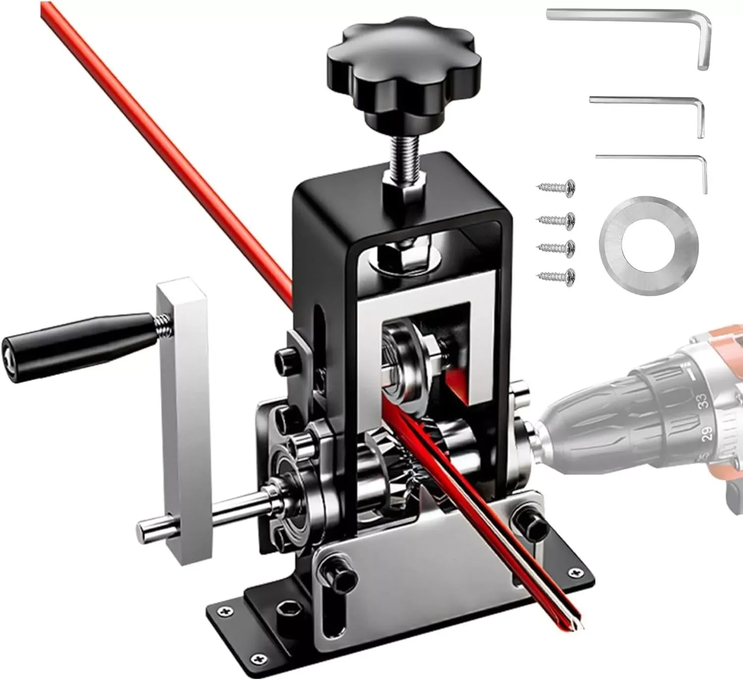 

1-25mm Portable Manual Wire Stripping Machine Drill Powered Hand Crank Wire Stripper Tool with Hand Crank Hand Electric Drill