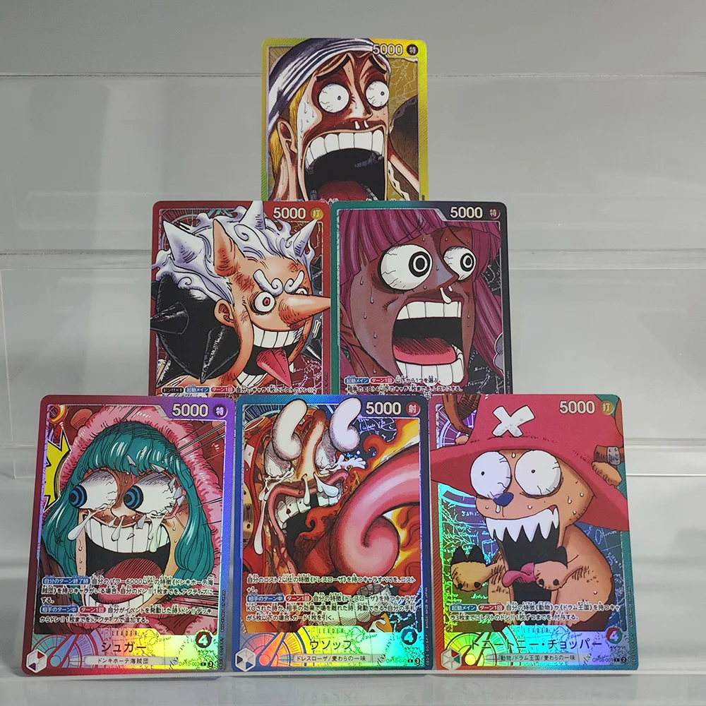 

Коллекционная карта PTCG 2025: One Piece, японская альтернативная иллюстрация, лимитированная серия (Луффи, Энел, Усопп, Перона, Шугар, Чоппер)