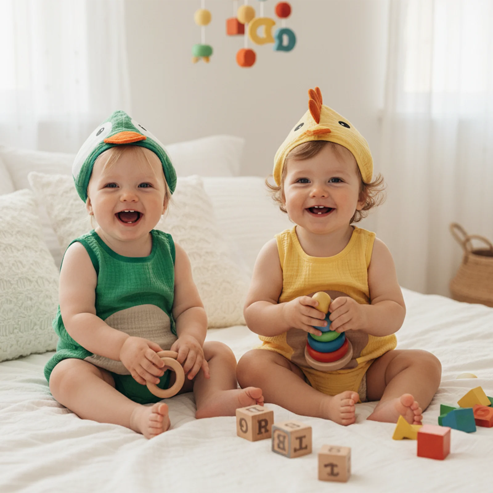 

Baby Animal Costume Sleeveless Round Neck Romper and Hat Set Holiday Cosplay Outfits