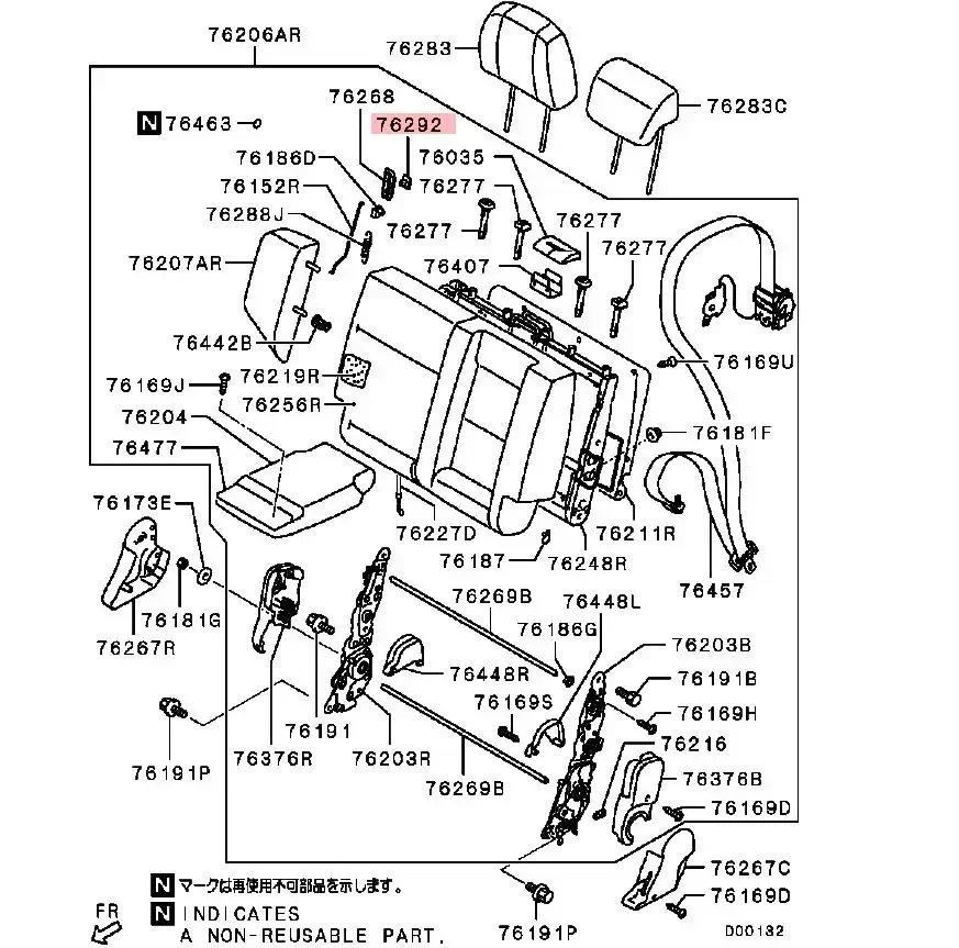 2-częściowy przełącznik składany drugiego rzędu do Pajero V60 V70 Pokrywa regulacji tylnego siedzenia bocznego do Montero V90 V80 MR 655389   MR