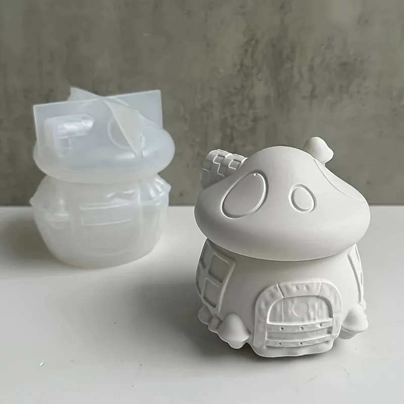3D Mushroom Resin Molds Silicone, Silicone Mushroom Molds for Epoxy Resin Plaster Concrete Cement Casting