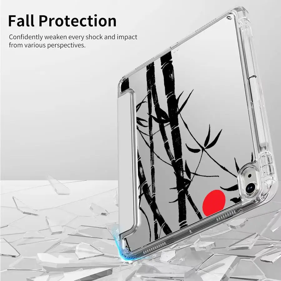 Tablet Case For iPad Pro 2025 Air 4 5 M3 M2 M4 11inch Mini 6 7 Pro 11th 10th 9th 8th 7th 12.9inch Holder Cover Y-Fold Chinese