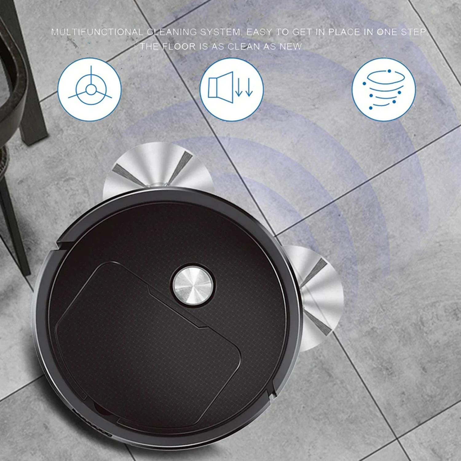 Efficient, Compact, and Convenient 3-in-1 Wireless Robot Vacuum Cleaner - Smart Sweeper for All Floors - Easy to Use and Maintai