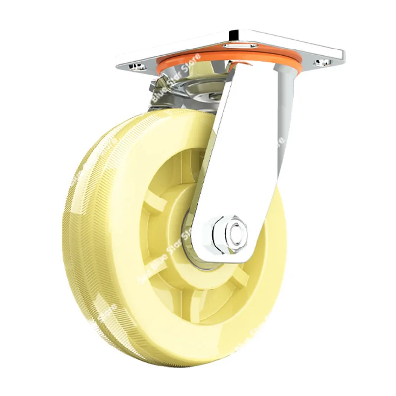 Universal Wheels Wheels with Brakes Industrial Directional Wheels 3 4 5 Inch Flat Small Cart Heavy Duty Nylon Casters