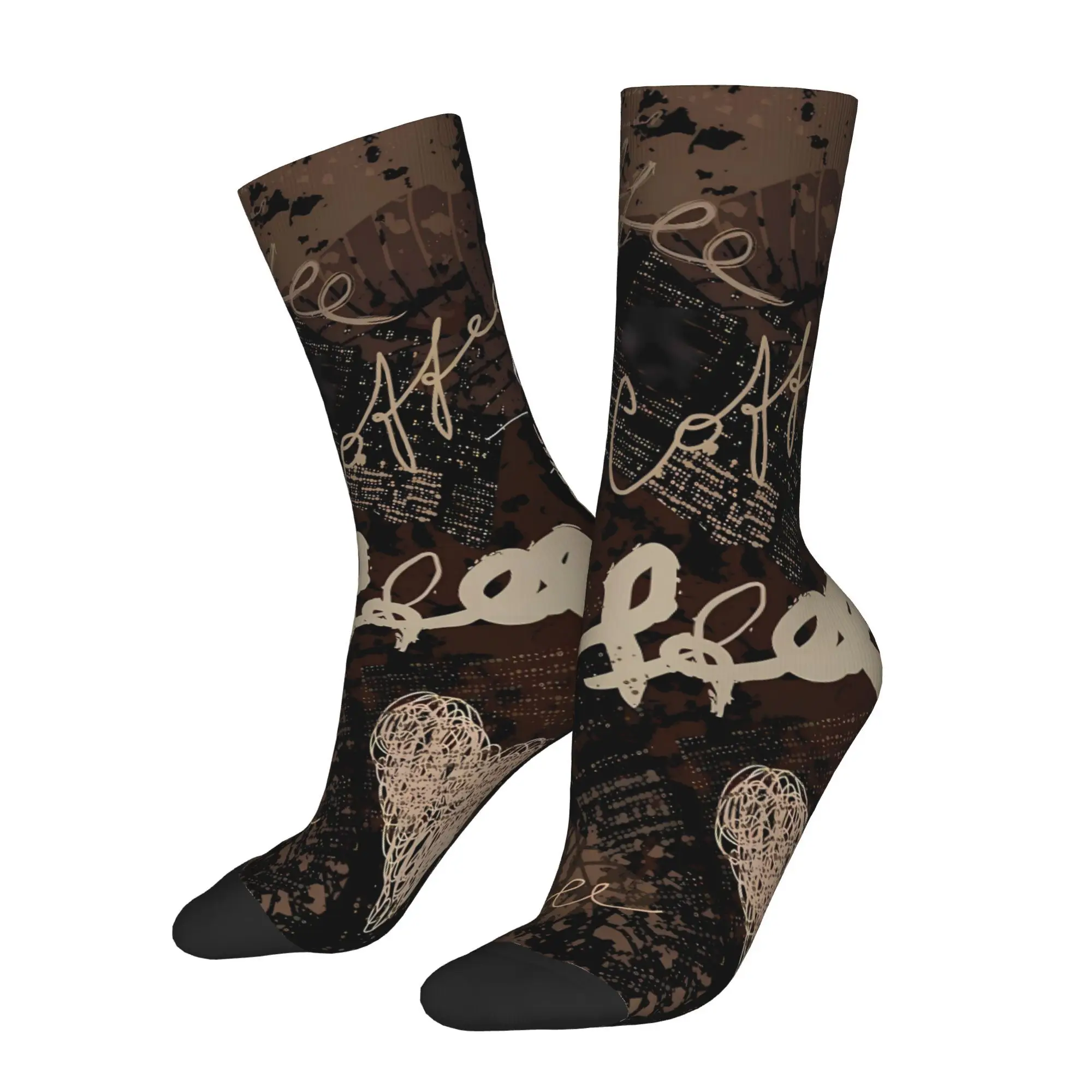 

Coffee Socks Male Mens Women Winter Stockings Polyester