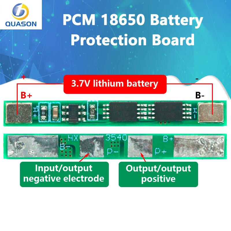 10PCS 1S 3.7V 4A li-ion BMS PCM 18650 Battery Protection Board PCB for 18650 lithium ion li Battery Double MOS