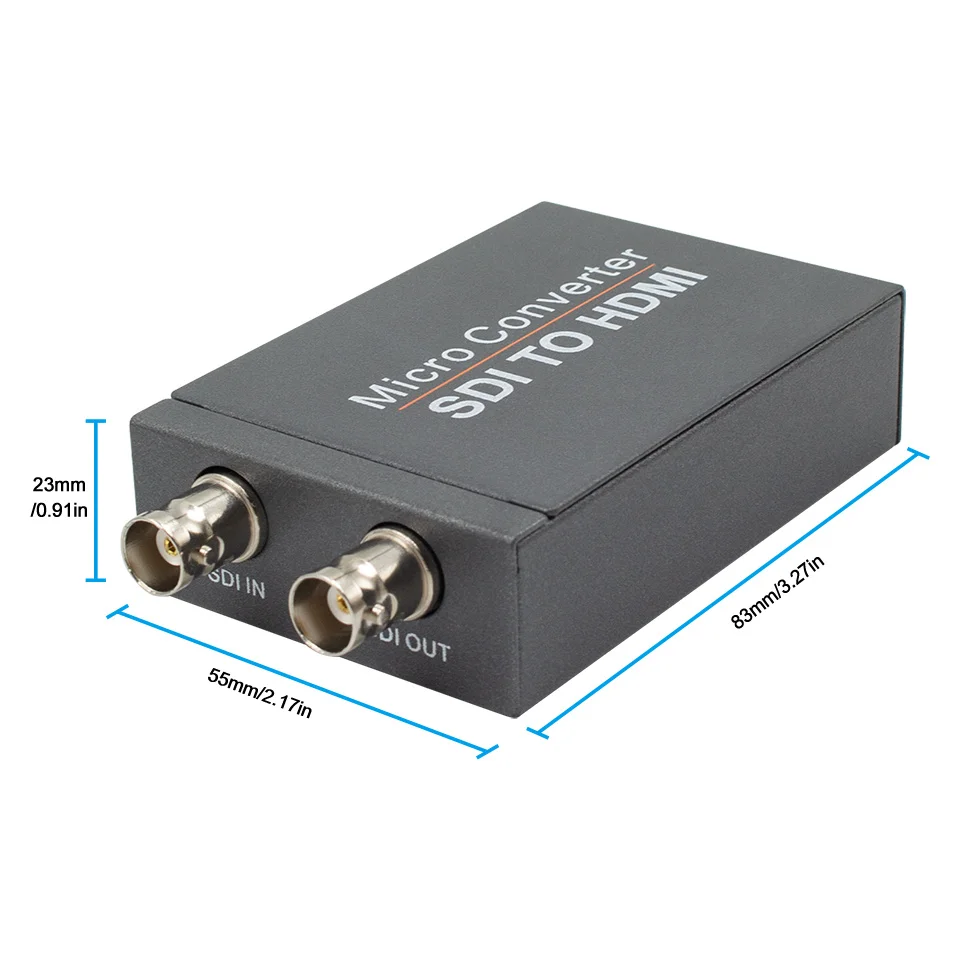 Adapter SDI na HDMI, konwerter BNC na HDMI, kompatybilny ze sygnałami 3G-SDI, HD-SDI, SD-SDI, szeroko stosowany w telewizji publicznej. — zdjęcie produktu 2