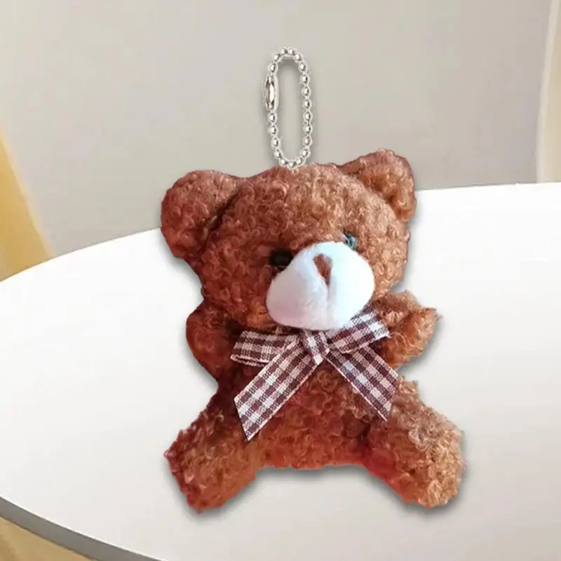 Bear Keychain Charm Cartoon Car Keyring Decoration Decorative Backpack Keychain Charm Cute Bag Accessory For Purses Backpacks