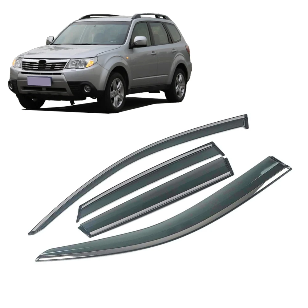 

For SUBARU Forester 2009-2023 Car Window PC Sun Rain Shade Visors Shield Awnings Shelter Protector Cover Trim Frame Sticker