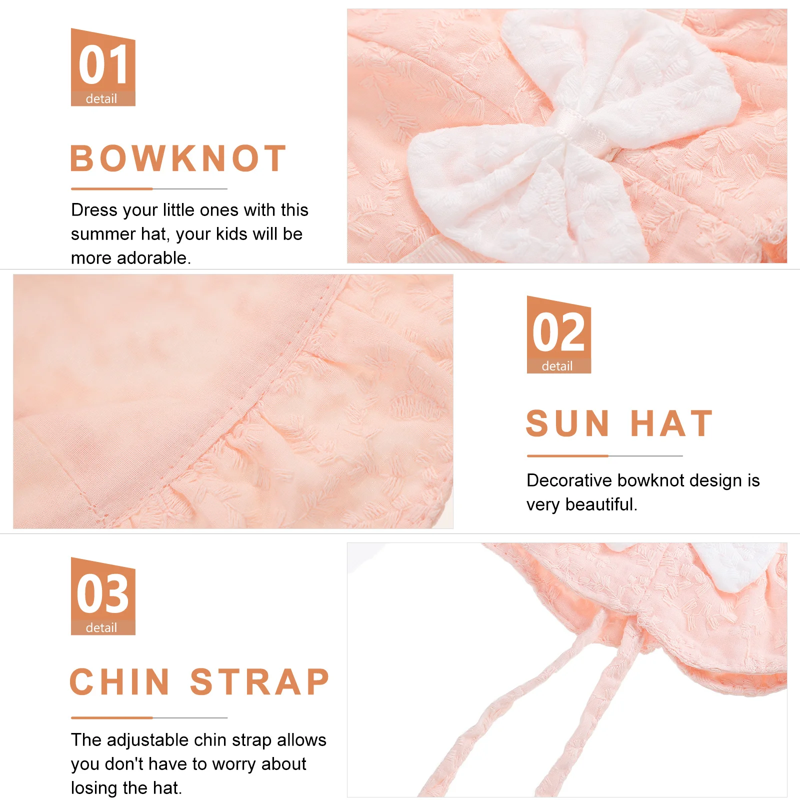 

Kids Summer Hat Princess Fisherman Style Cotton Lightweight Adjustable Strap Uv Protection Outdoor Cap Kids Sun Hat