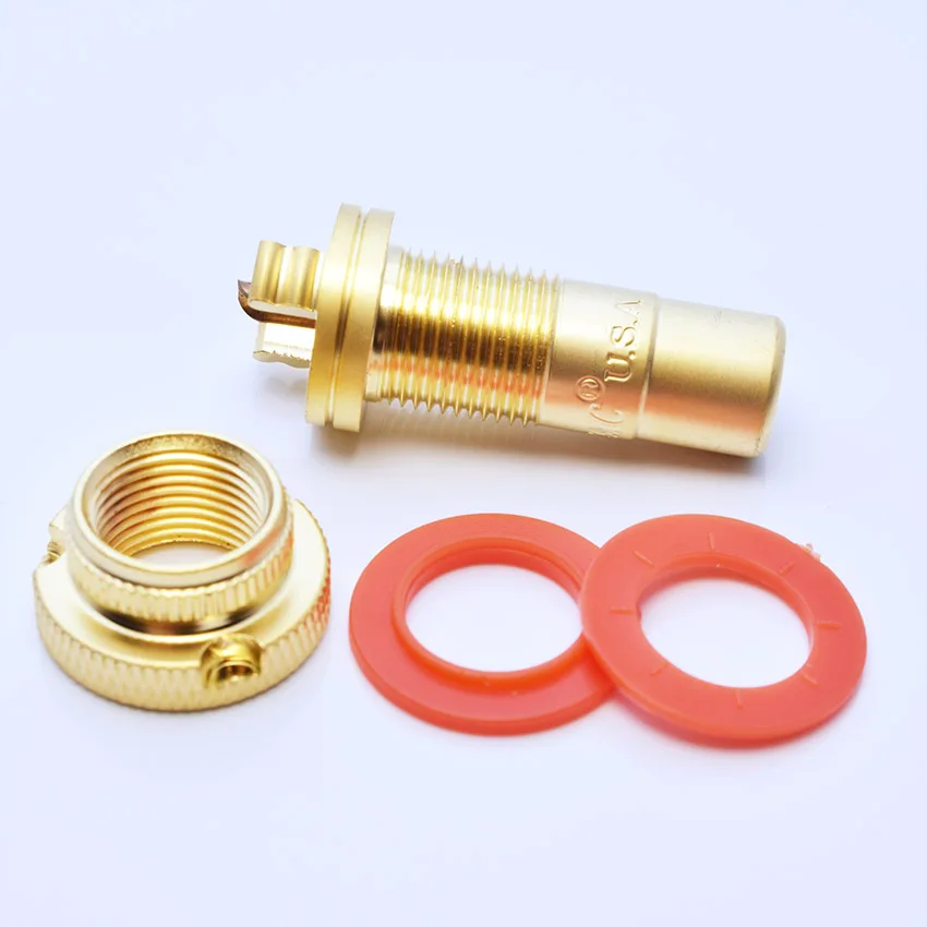 Pure Copper Frosted Gold-plated RCA Socket, American CMC Audio Signal Terminal, Lotus Socket, Fever Signal Socket
