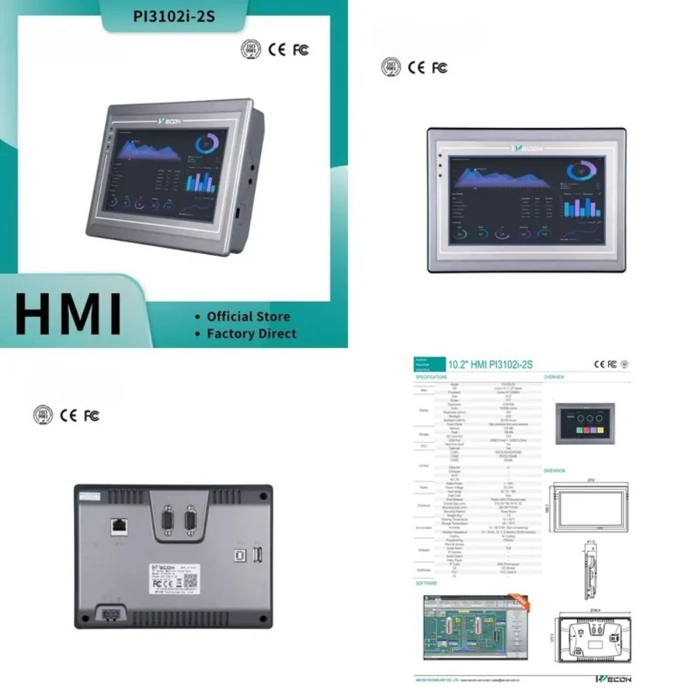 10.2-inch HMI with Dual Serial Ports PI3102i-2S