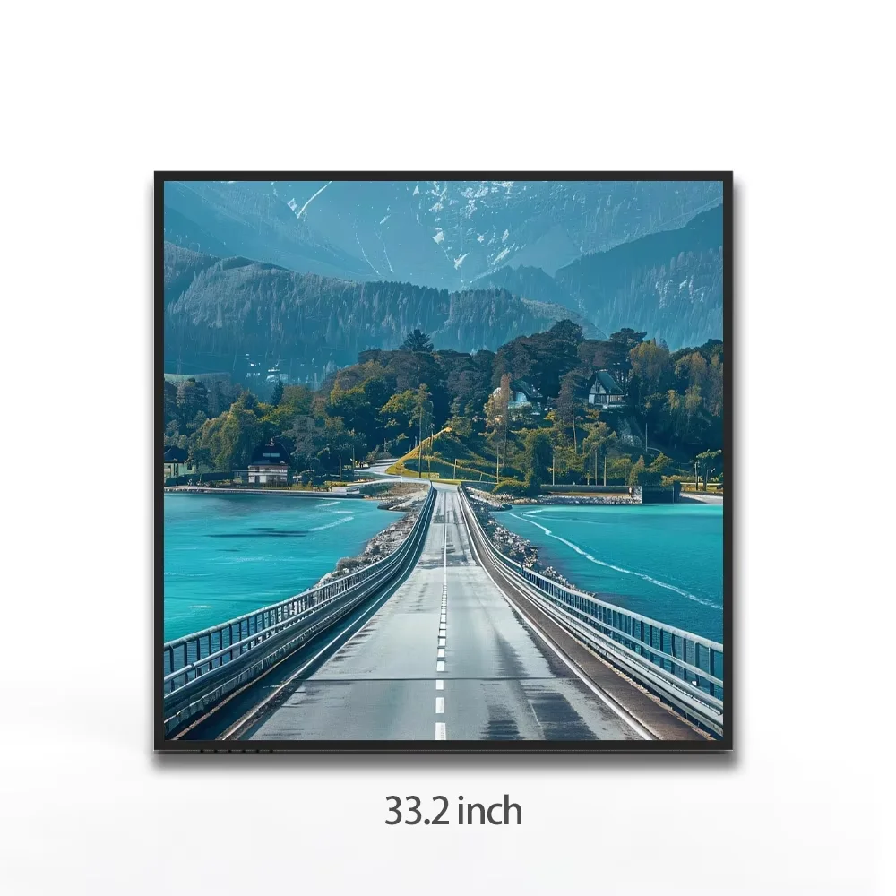 

Square LCD Digital Signage Monitor For Art In Retail Stores And Shopping Malls SDK Enabled OEM 1 Year Warranty Hanging