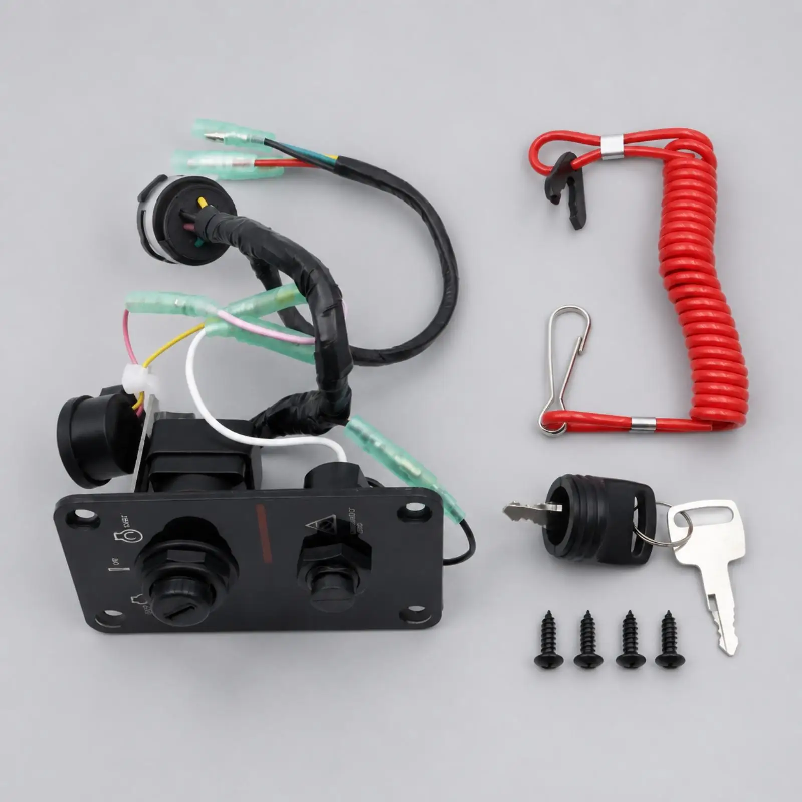 Boat Ignition Switch Panel Waterproof Outboard Engine Control Panel Compact