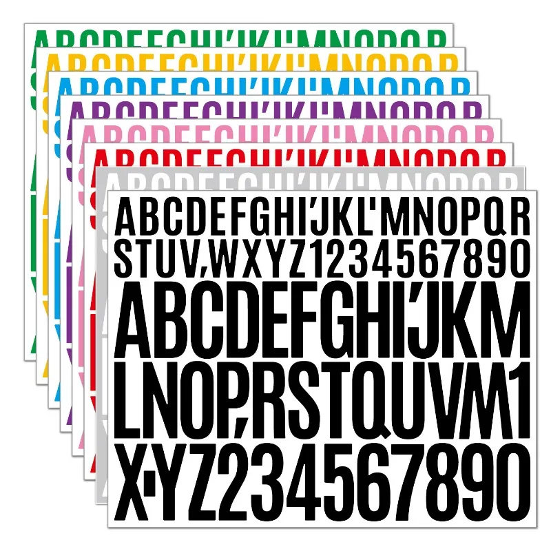 1+2 Inch Mixed Alphabet Number Stickers DIY Words 3 Pages Letter Sticker for Bulletin Board Mailbox DIY Crafts Art Making Decor