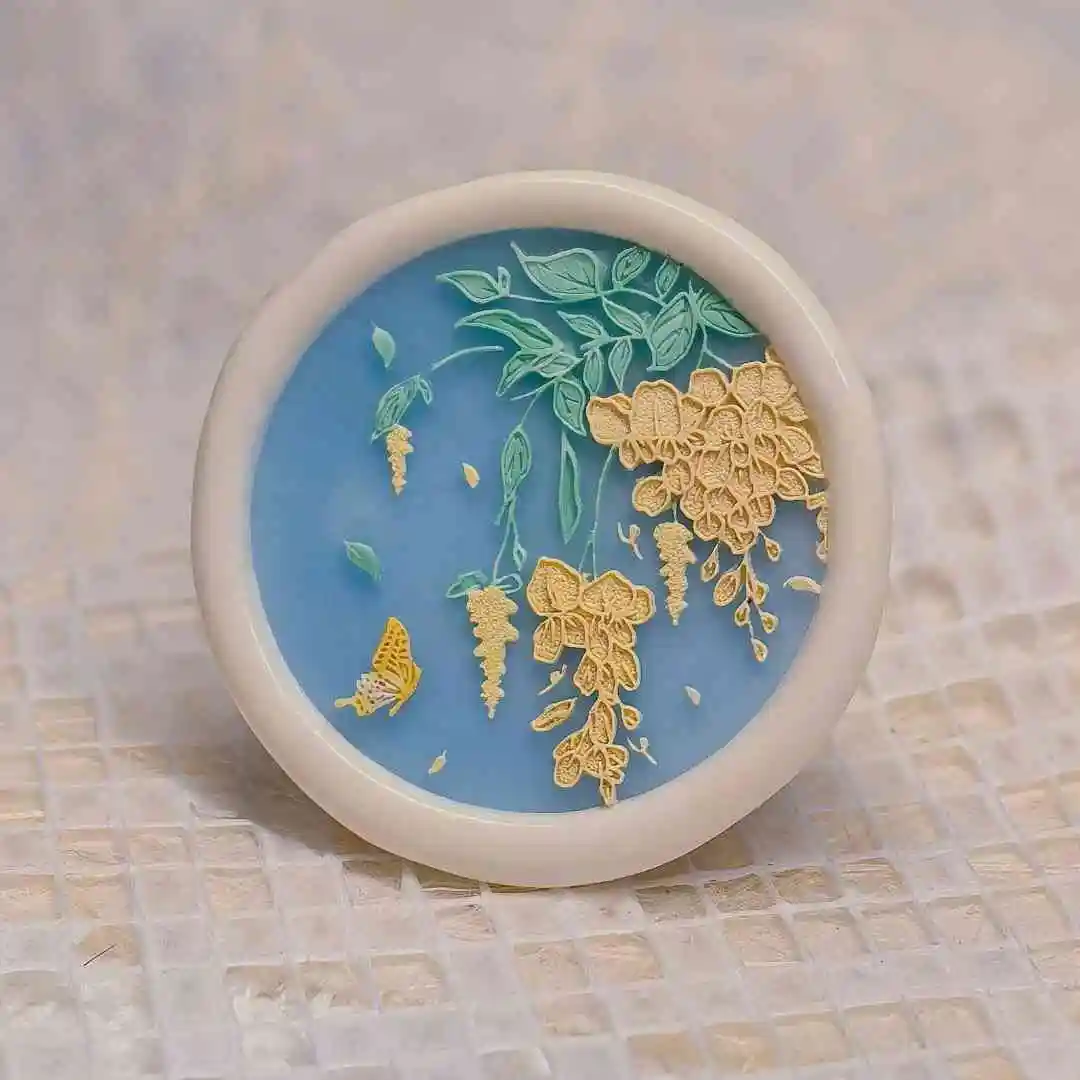 Fai da te timbro creativo smalto timbro testa carino gatto artiglio tulipano serie serpente anno Cina nodo ricco rilievo testa in ottone buste francobolli