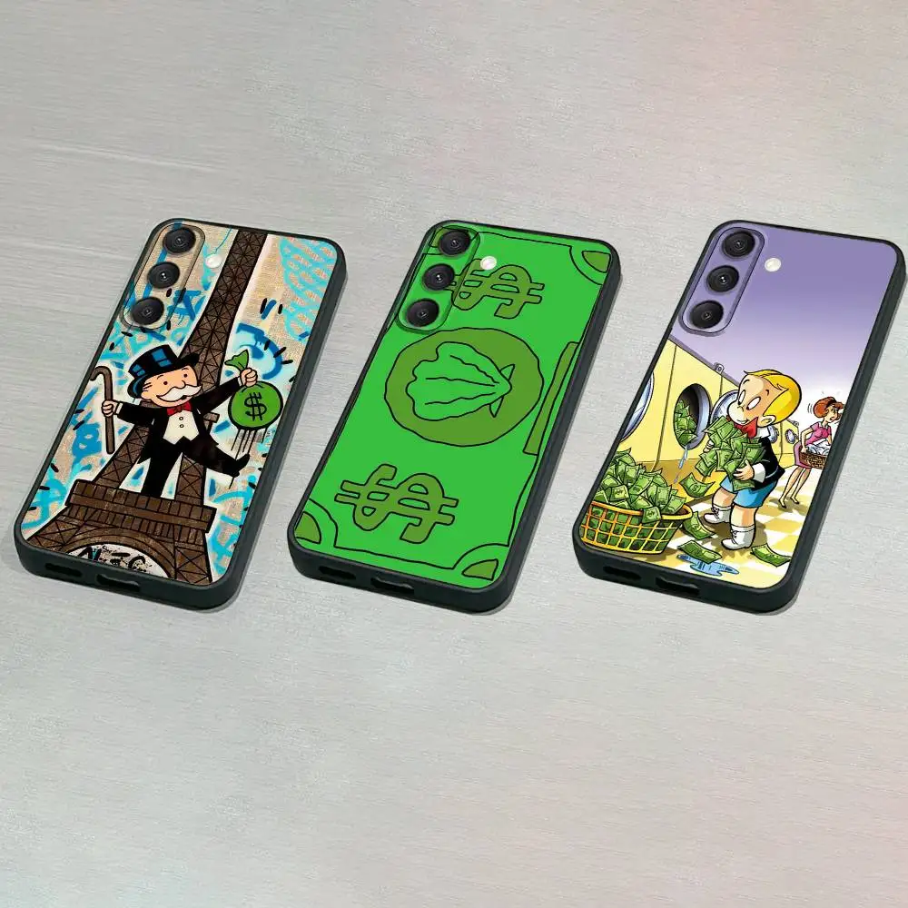 

Dollar Alec M-Monopoly Man Phone Case For Samsung S25,S24,S23,S22,S21,S20,S10,Ultra,Plus,Lite,FE,Soft Silicone Black Cover