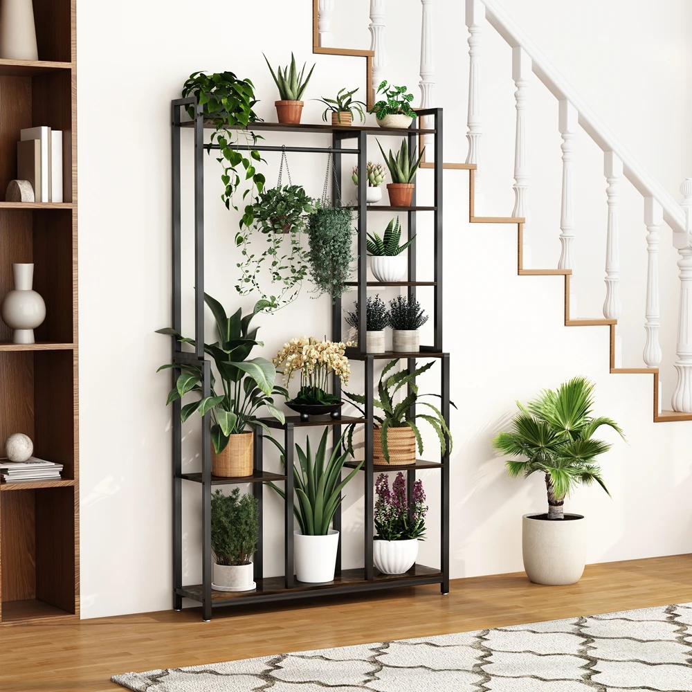

Tall Indoor Plant Display Rack Flower Stand Holder Storage Shelf Industrial