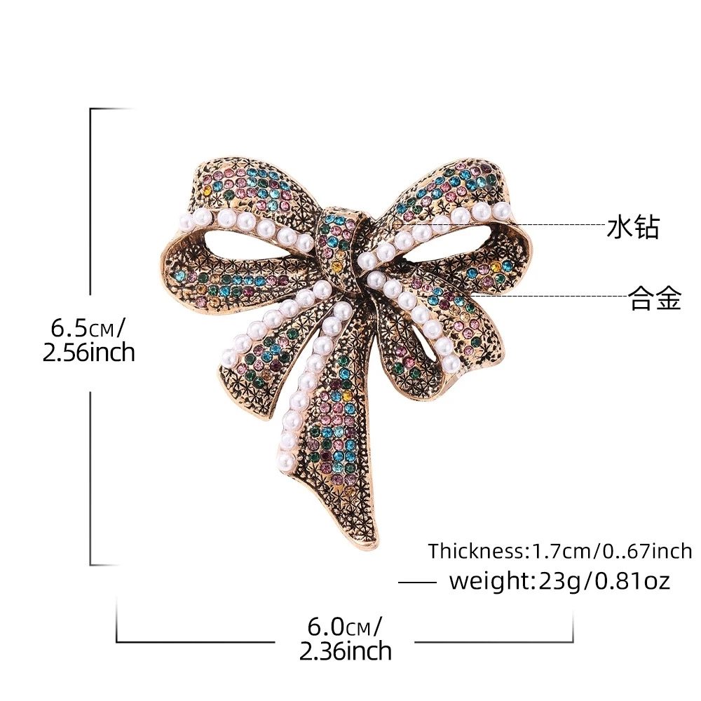 High end bow brooch, retro temperament, high-end feel, chest flower, fashionable coat accessory, fixed clothes pin