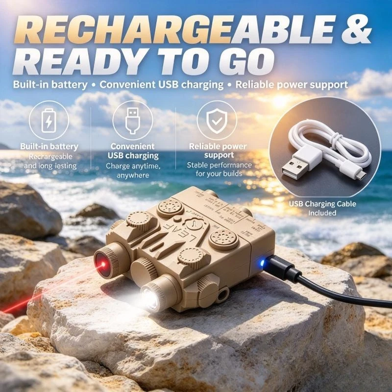 Recharge LED Light Module With On Off Switch, Plastic Shell Toy Decor, Fit Standard Rail, Model Building Part