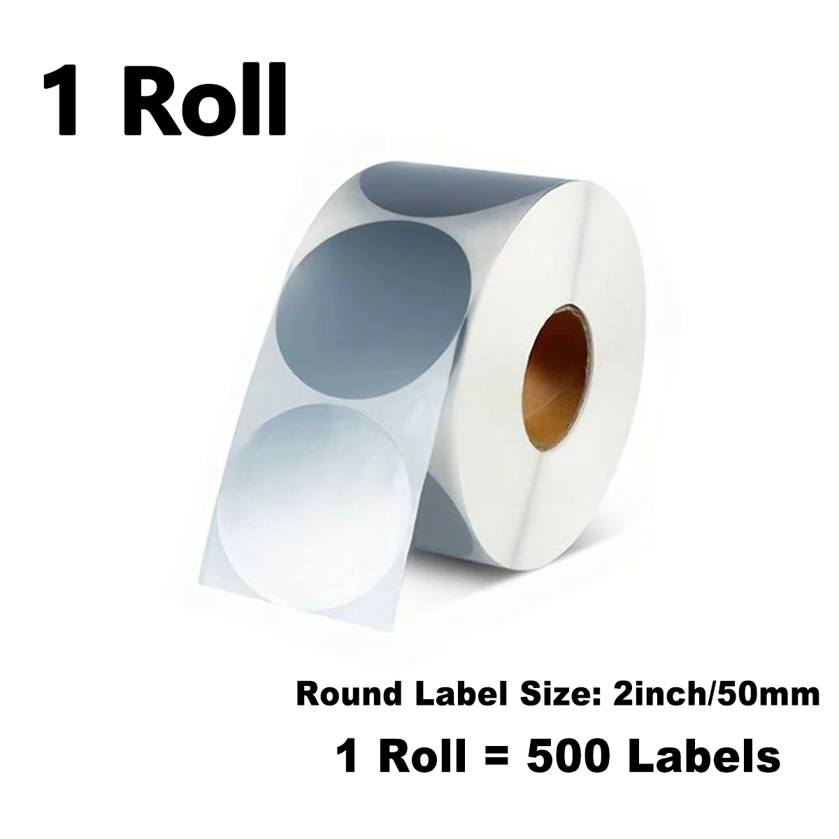 [Thermal Labels] 500pcs 2x2 Inch Silver/Transparet/Flash Dot Direct Thermal Labels - Paper Material, Multi-Purpose Printer