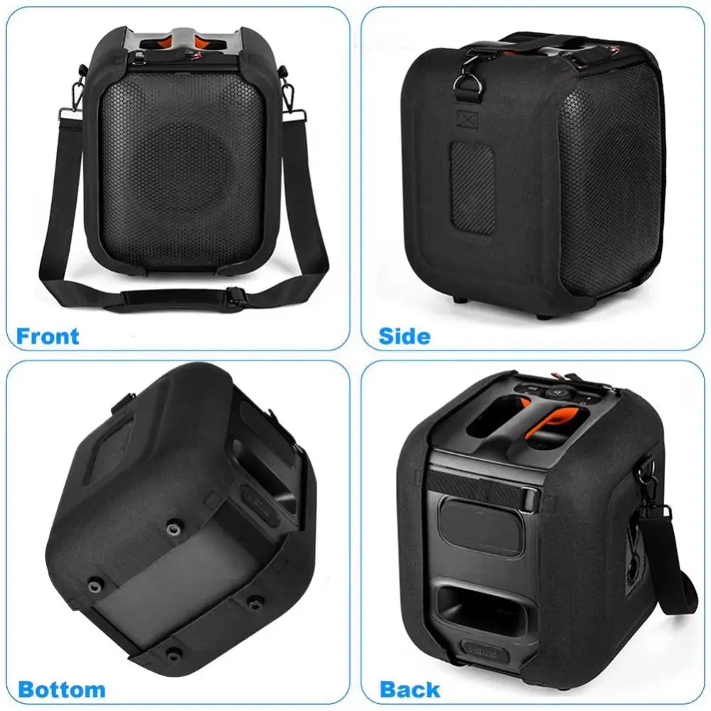 Adjustable Shoulder Strap Bluetooth Speaker Protective Cover Base Support Feet Carrying Case for JBL Partybox Encore Essential