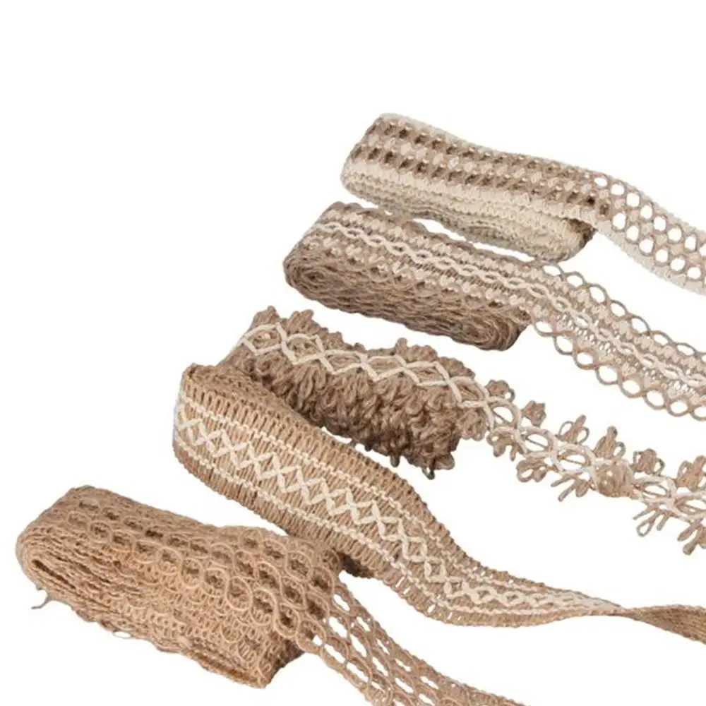 Multi-style Style Hemp Rope Webbing Costume Decoration Linen Roll Jute Ribbon Gift Party