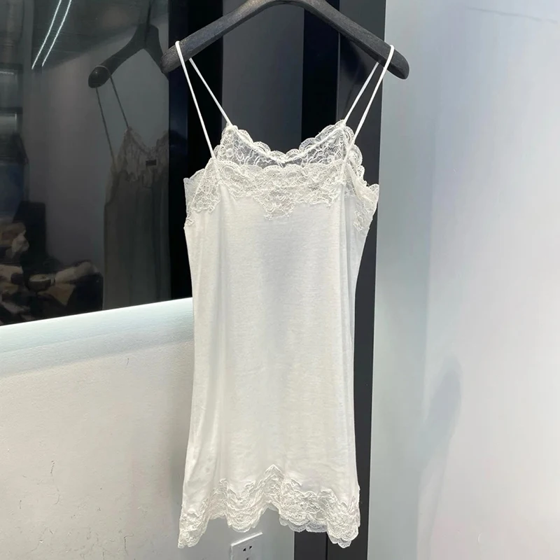 Wysokiej jakości koronkowa kamizelka na ramiączkach Dr Girls Sle Small Fraance Wind Korean Version High Waist ort Skirt Bal Summer ...