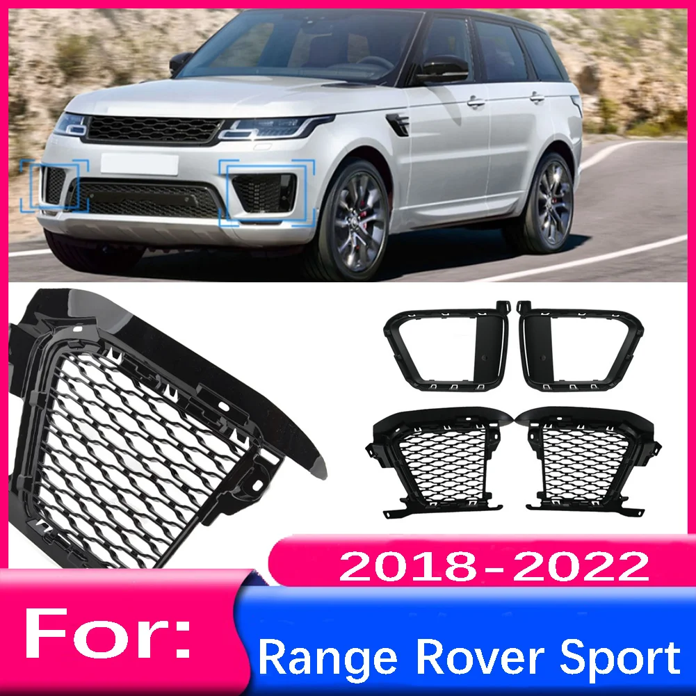 

For Land Rover Range Rover Sport 2018-2022 Fog Light Cover Grill Vent Panel Vent Grill Vent Mesh Grille Fog Lamp Cover Cap Shell