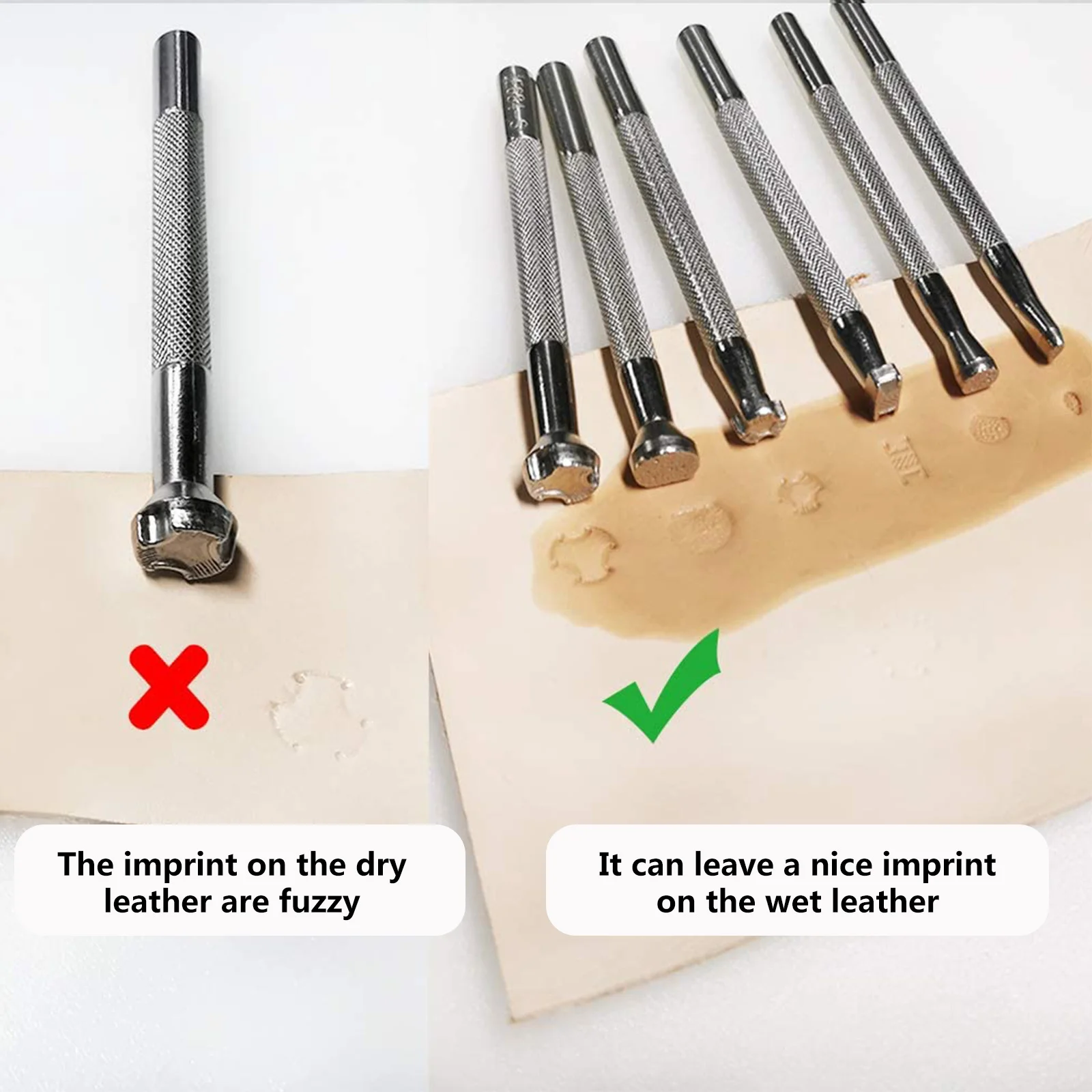 

20pcs Stamping Tools Set Durable Rust-Proof Carving Printing Tools For Saddle Making Craft Work Pattern Punch