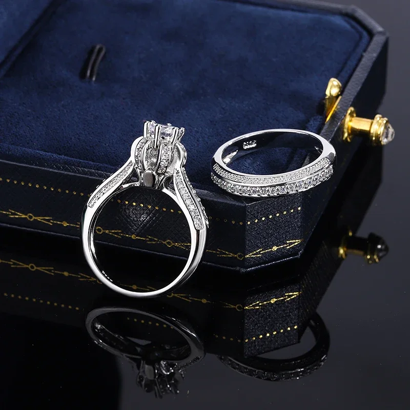 Women's High Quality Crystal Zircon Wedding Ring Set